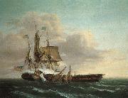 Thomas Birch Engagement Between The Constitution and The Guerriere oil painting